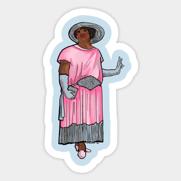 1920s Historical Fatty - No Background Sticker by Historical Fatshion